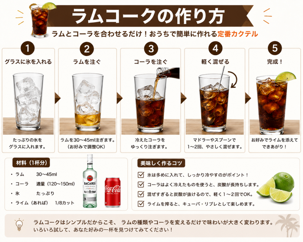 ラムコークの作り方