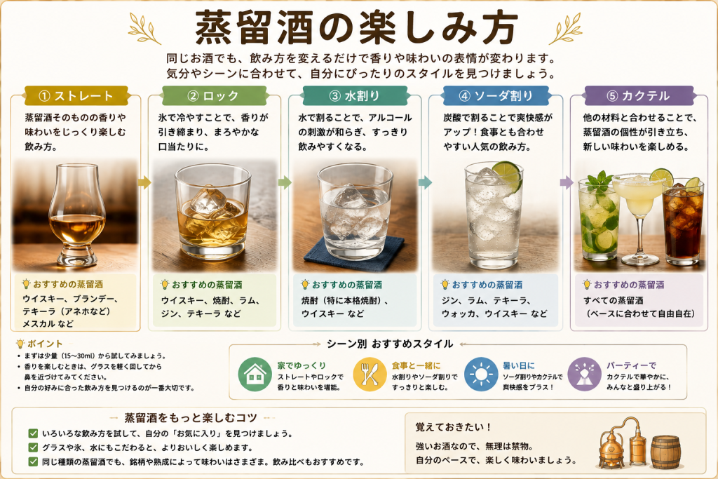 蒸留酒の楽しみ方